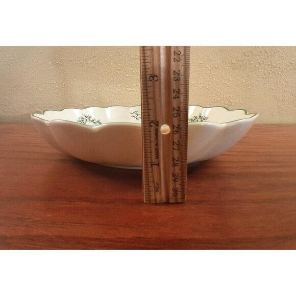 Spode England Christmas Tree Round Fluted Serving Dish Bowl 10 Inch #S3324 - Picture 11 of 12